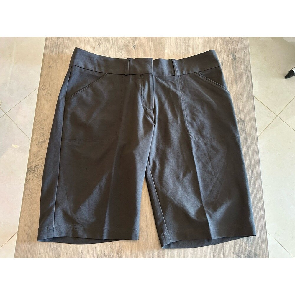 Peter Millar Shorts Women 6 Ladies Black Casual Chino Flat Front Wicking Casual - Picture 1 of 7